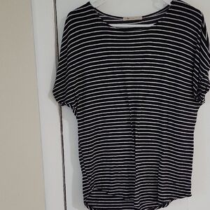 Striped Black and White Women's Top